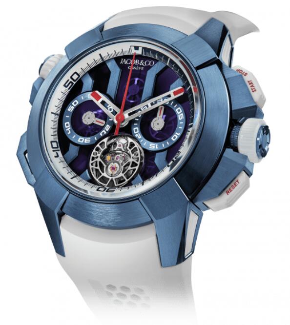 Jacob & Co. Epic X Chrono Tourbillon Russia Blue Titanium EC360.20.AB.AB.ABRUA Watch Replica Jacob and Co Watch Price